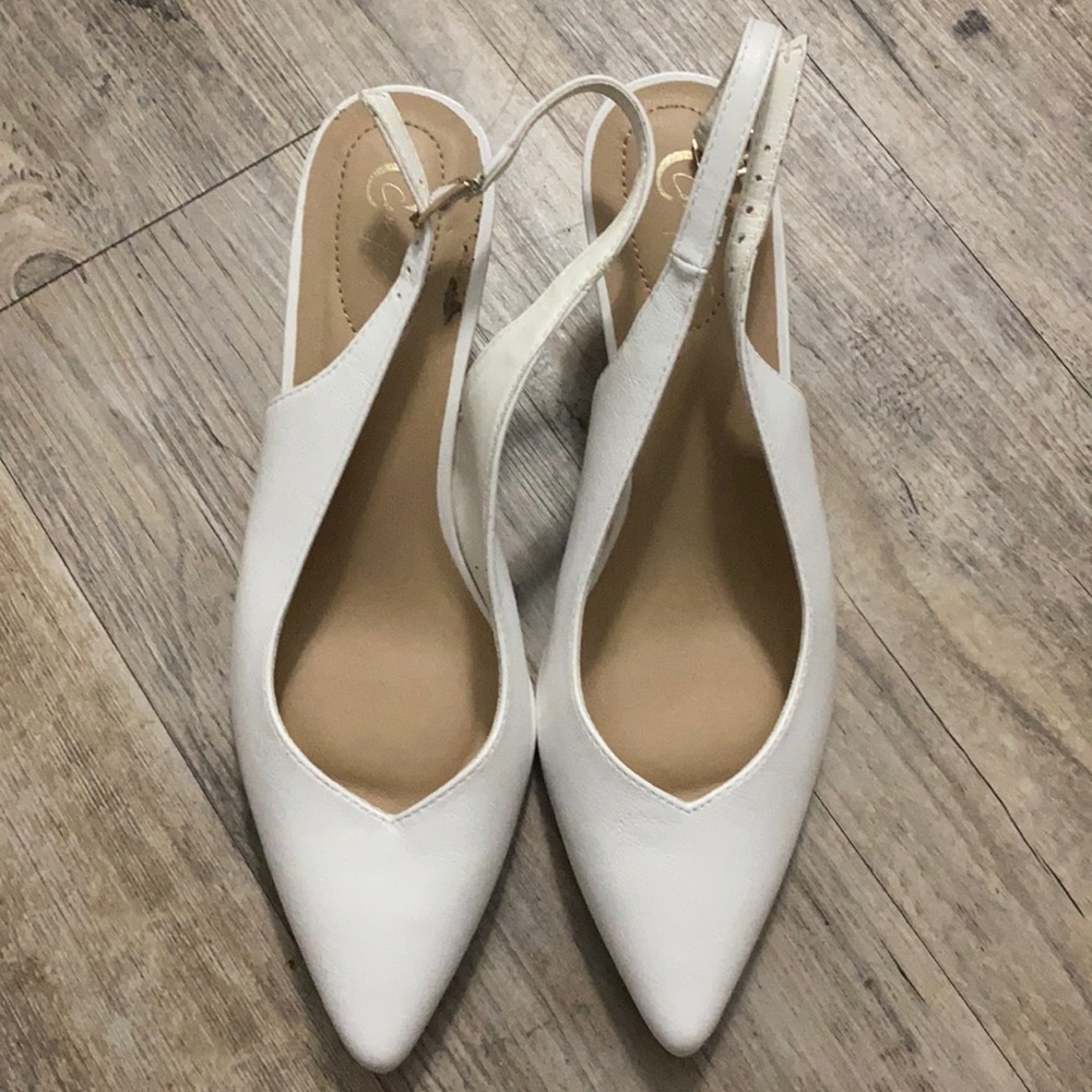 White low heels (pointed)